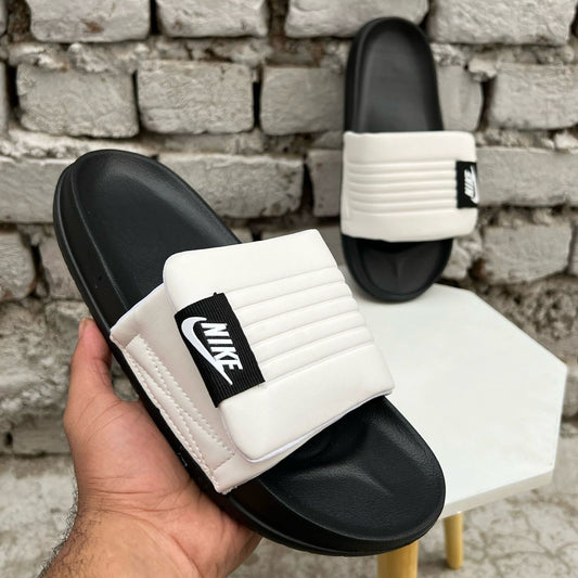 Nike Off Court Adjust Slides (White Black)
